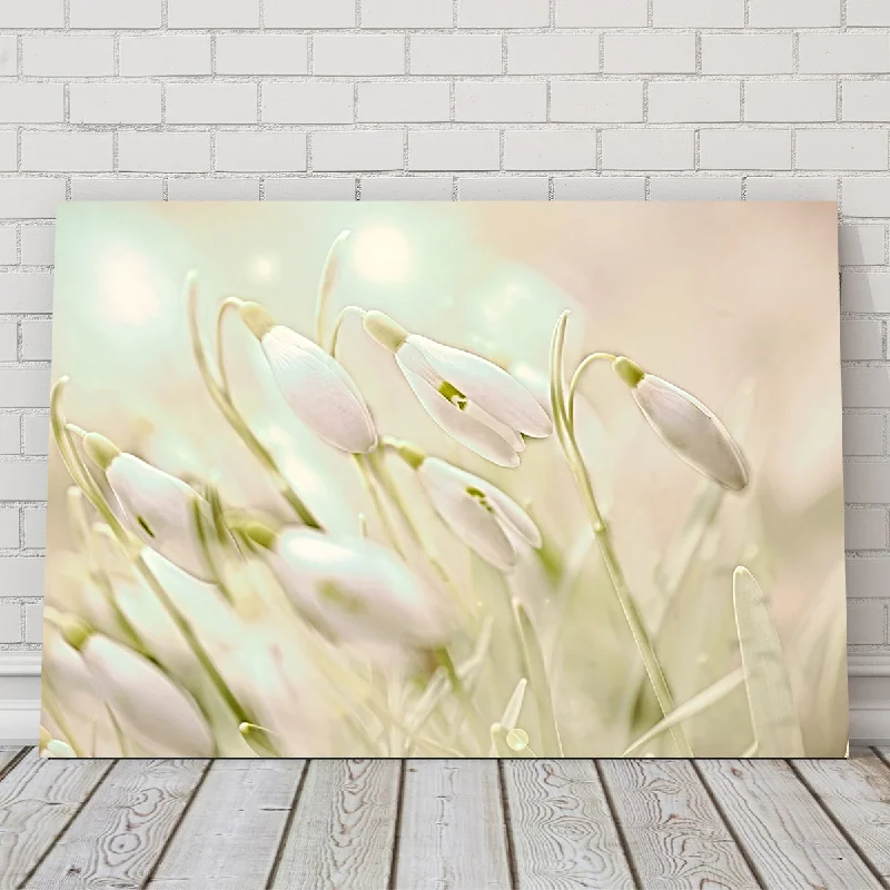 large modern abstract canvas paintings-Enchanting Snowdrops