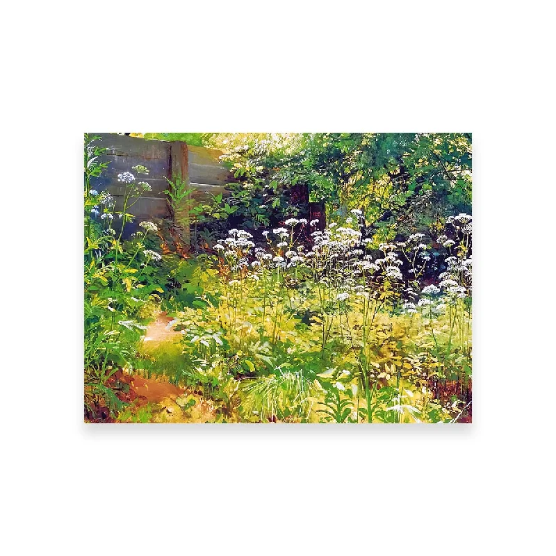 geometric floral abstract wall paintings-Garden Corner