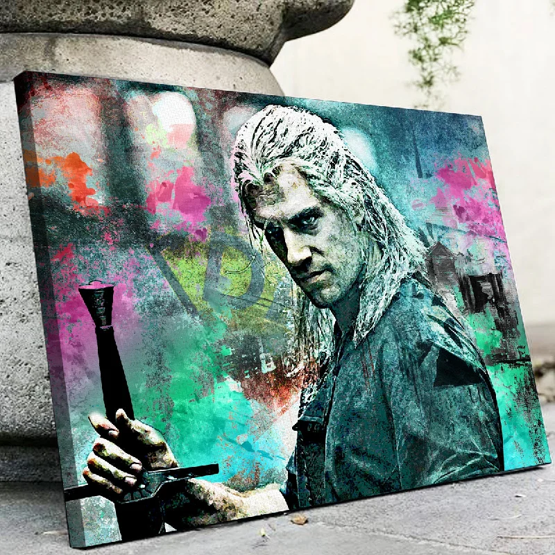 contemporary coastal canvas art-Geralt of Rivia Canvas Set