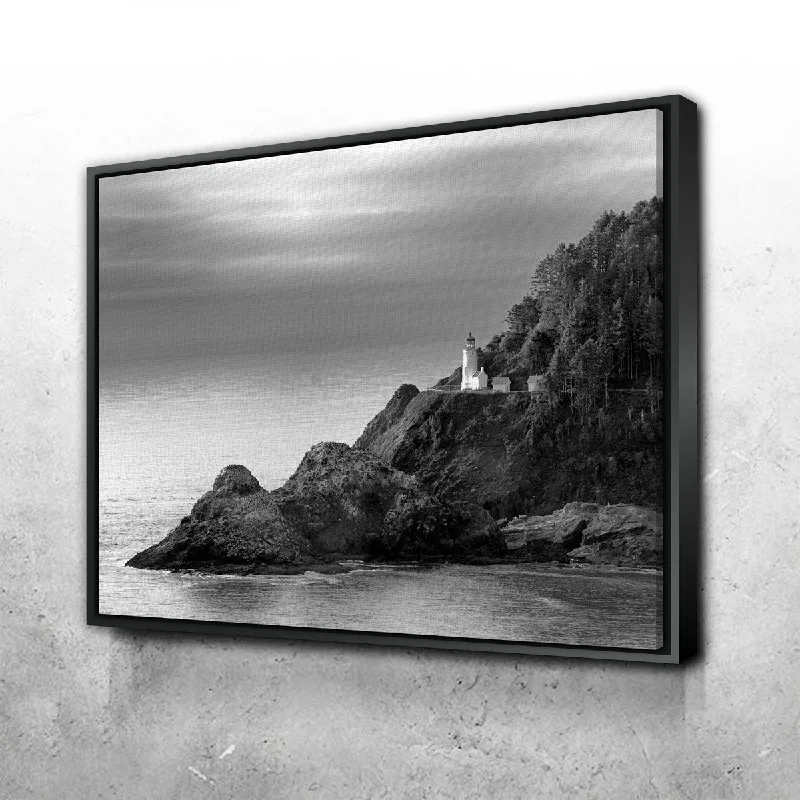 abstract geometric nature wall art-Heceta Head Lighthouse