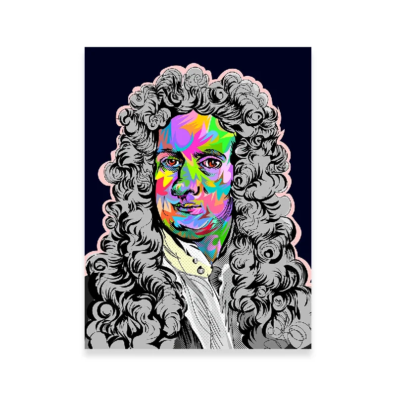 colorful retro floral wall paintings-Isaac Newton