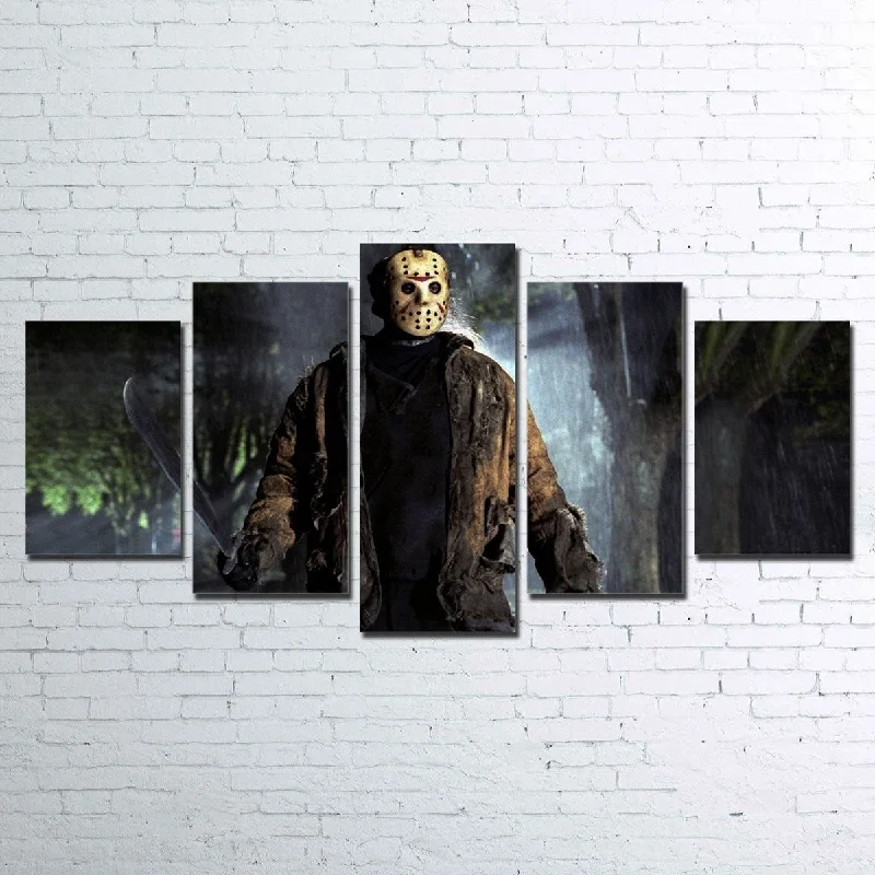 bold abstract landscape canvas paintings-Jason Voorhees Canvas Set