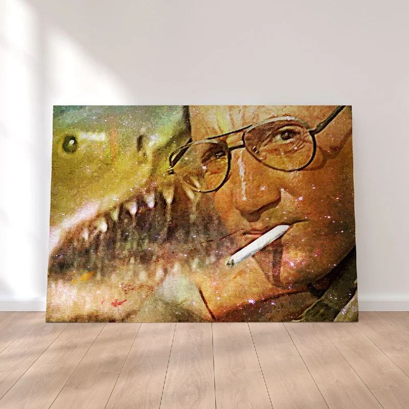 large abstract beach canvas paintings-Jaws Peekaboo