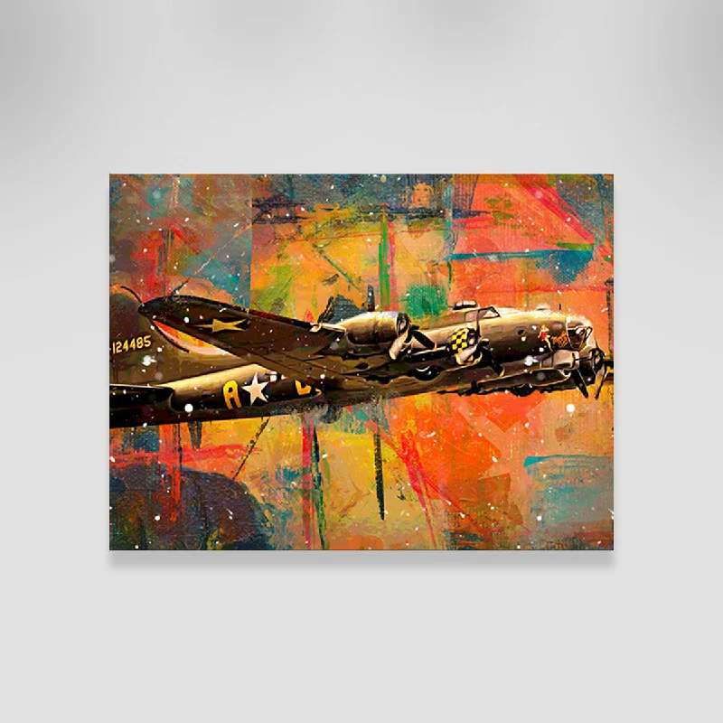 coastal botanical abstract wall paintings-Memphis Belle