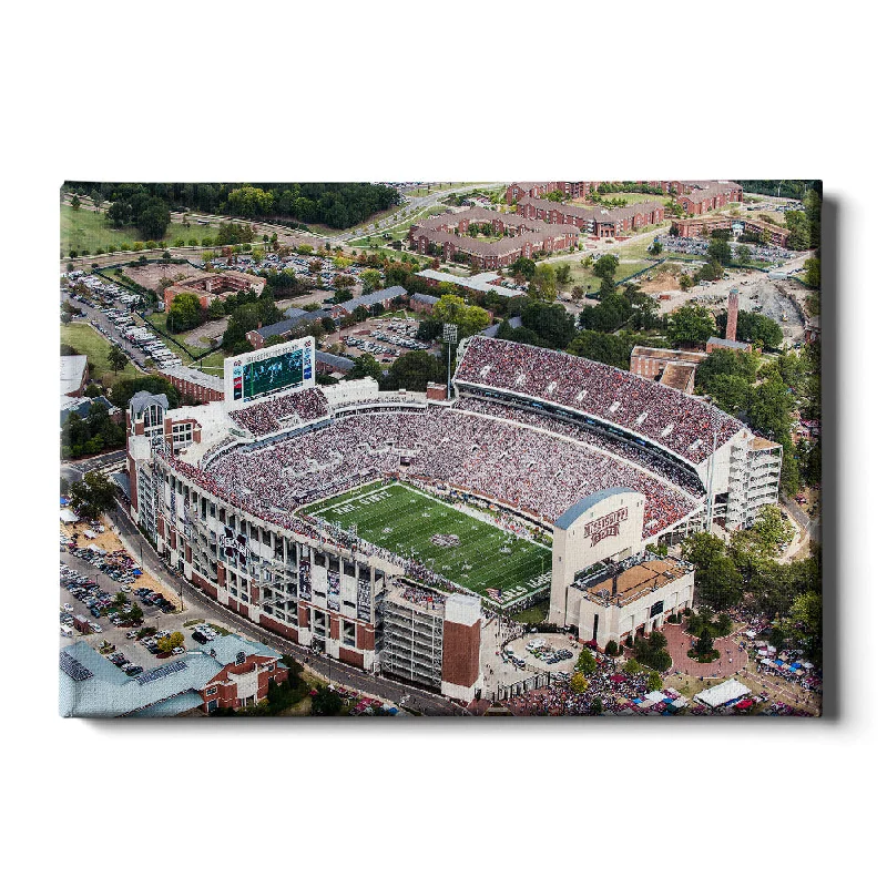 vibrant tropical landscape wall art-Mississippi State Bulldogs - Aerial Davis Wade Stadium