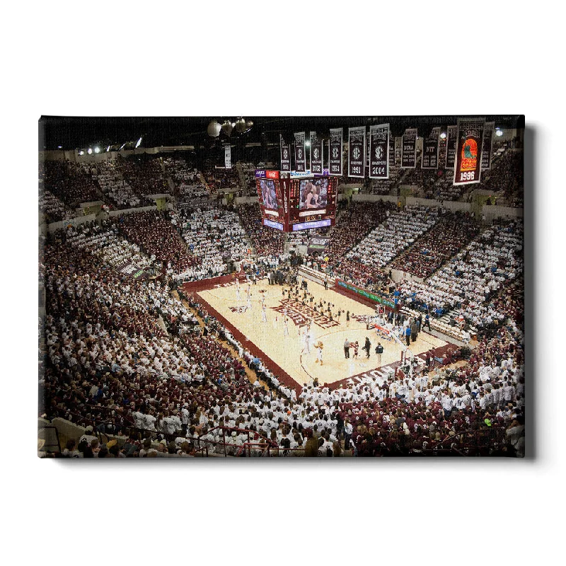 artistic abstract coastal paintings-Mississippi State Bulldogs - Basketball Maroon & White Record Crowd