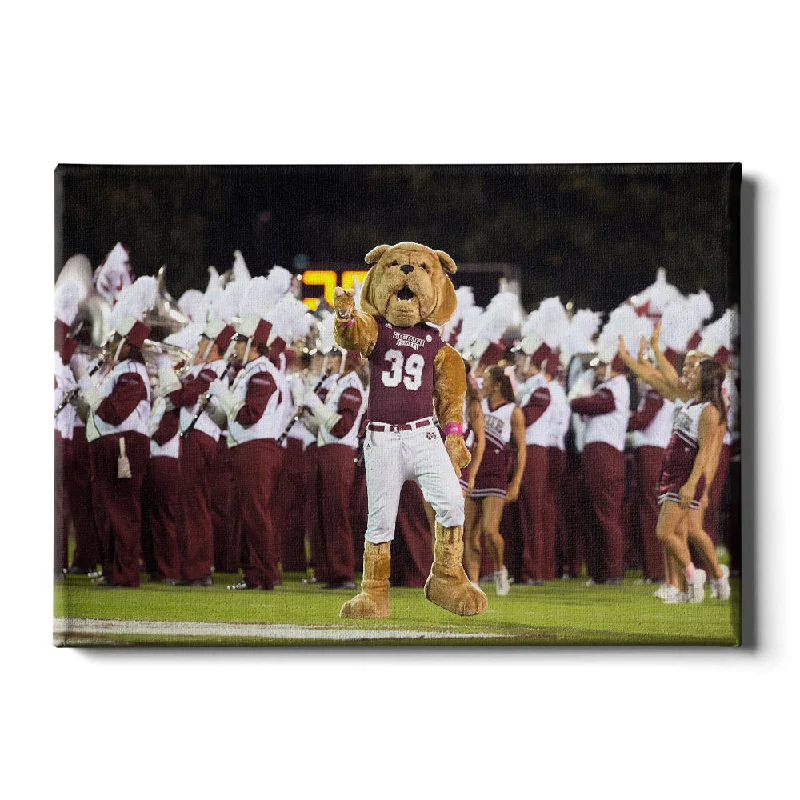 artistic floral nature canvas paintings-Mississippi State Bulldogs - Bully Pre-Game