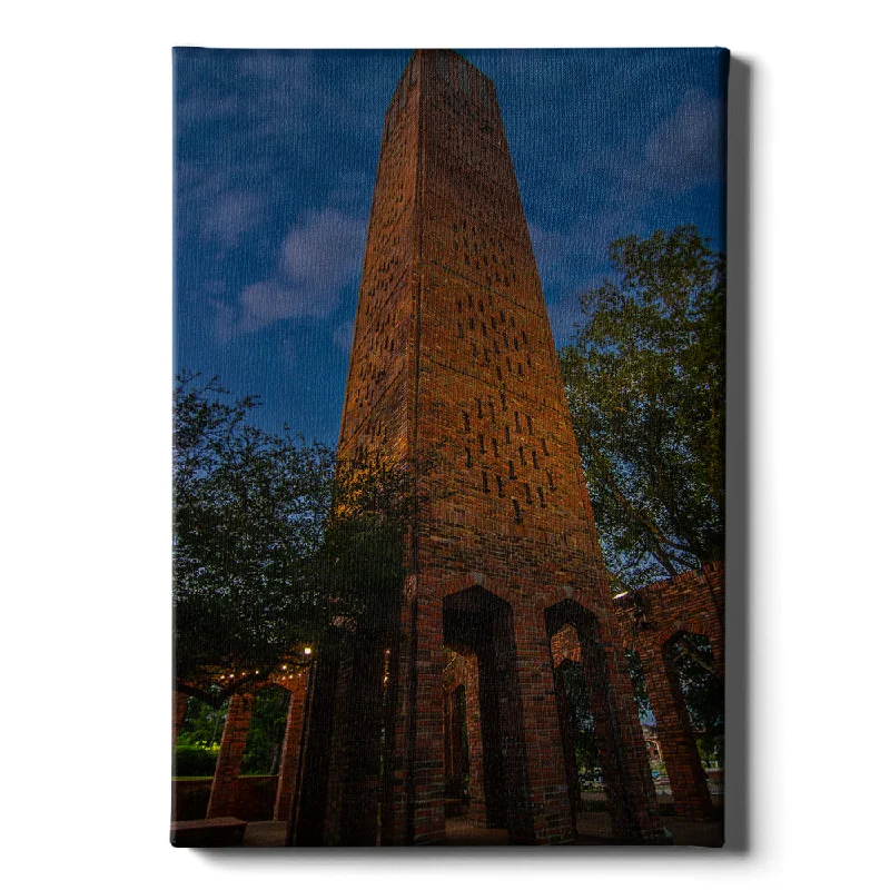 tropical ocean wall canvas art-Mississippi State Bulldogs - Carillon Dusk