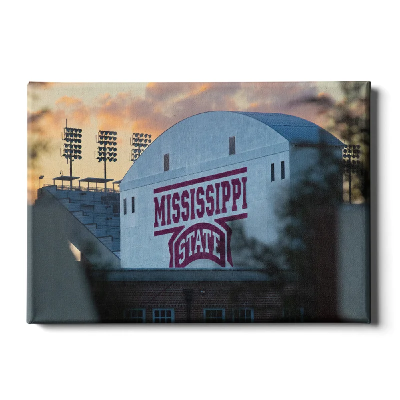 modern geometric floral wall art-Mississippi State Bulldogs - Mississippi State Sunset