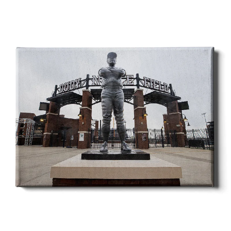 unique abstract cityscape canvas paintings-Mississippi State Bulldogs - Ron Polk Statue