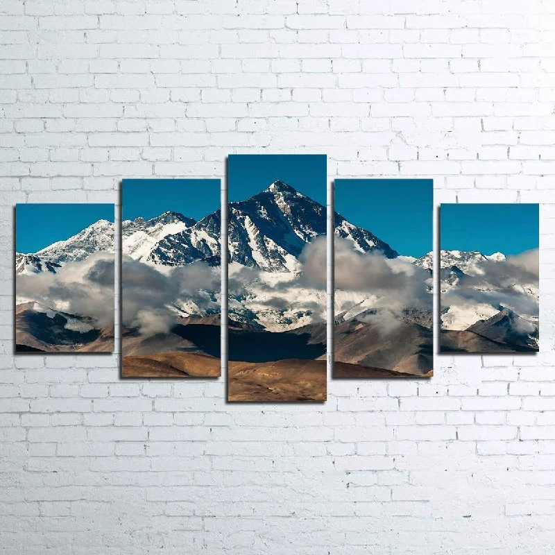 contemporary coastal botanical paintings-Mount Everest Canvas Set