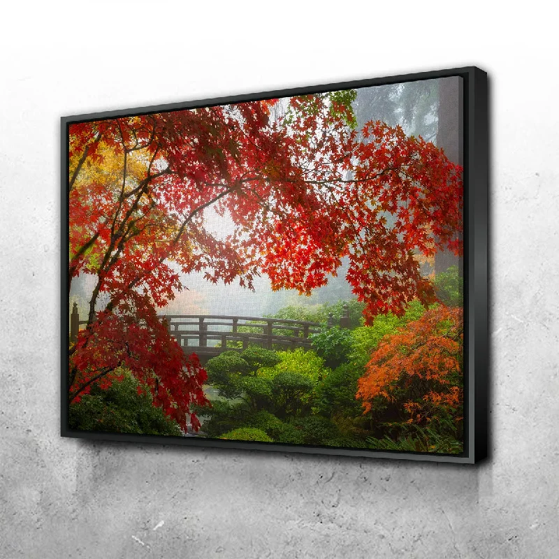 modern vintage tropical paintings-Portland Japanese Garden