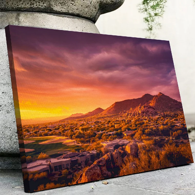 geometric cityscape decorative paintings-Scottsdale Desert Sunset