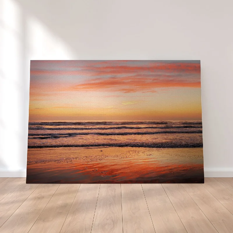 colorful retro nature paintings-South Padre Island Beach