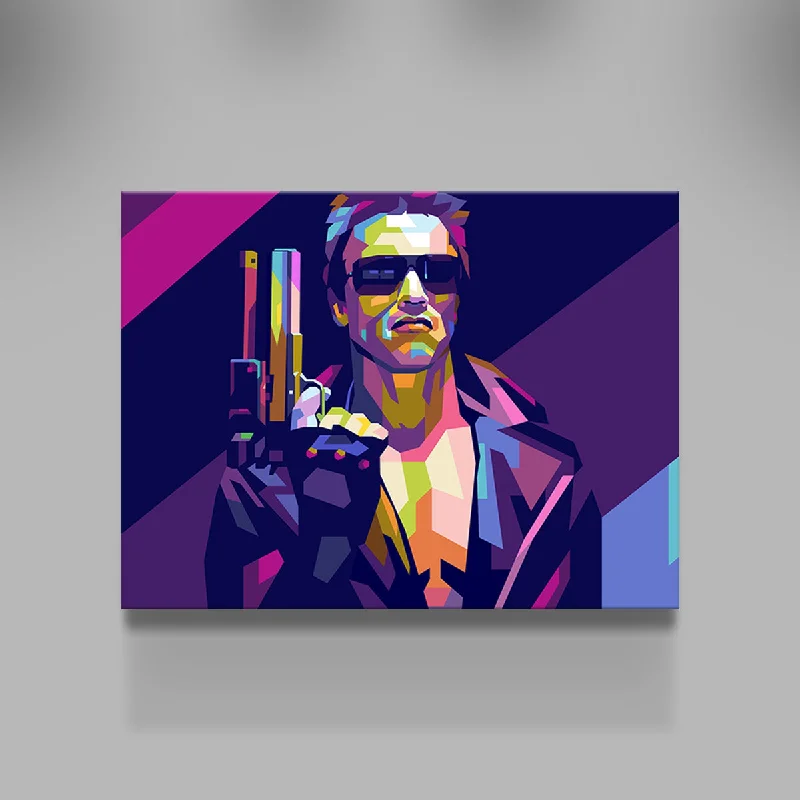 nature-inspired canvas wall art paintings-Terminator Arnold