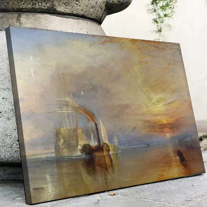 vintage geometric cityscape paintings-The Fighting Temeraire