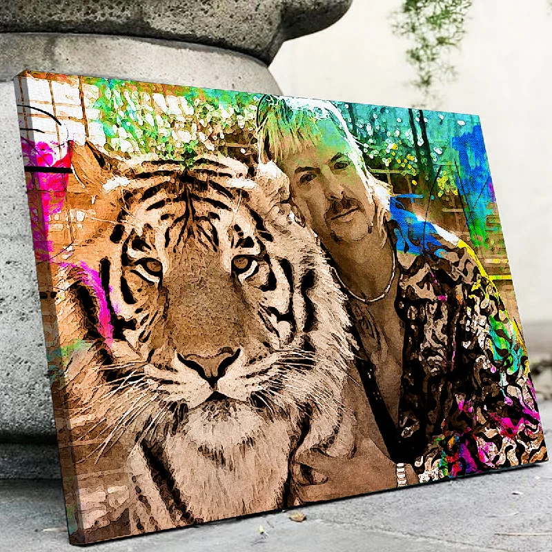 tropical cityscape canvas wall paintings-Tiger King Canvas Set