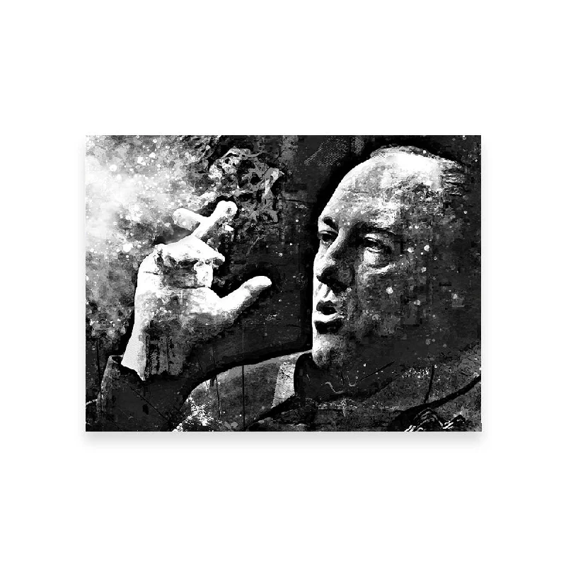 creative beach abstract canvas paintings-Tony Soprano Grayscale