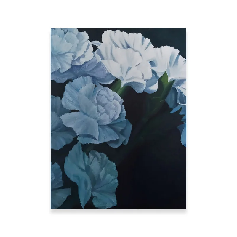 creative tropical canvas art paintings-White Carnations