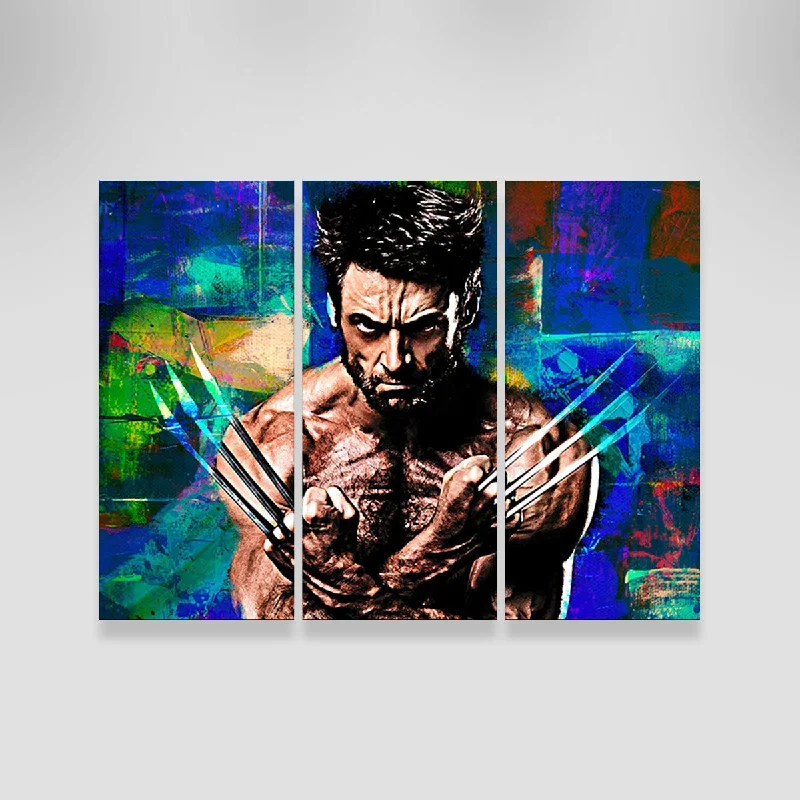 large vibrant nature abstract paintings-Wolverine